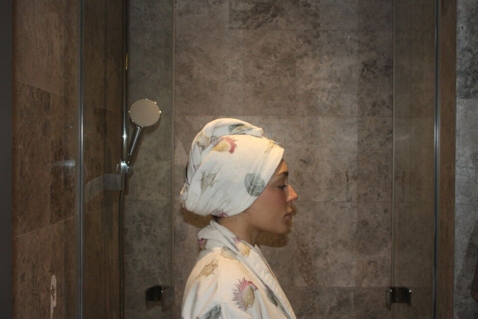Bathrobe and Bonnet Set